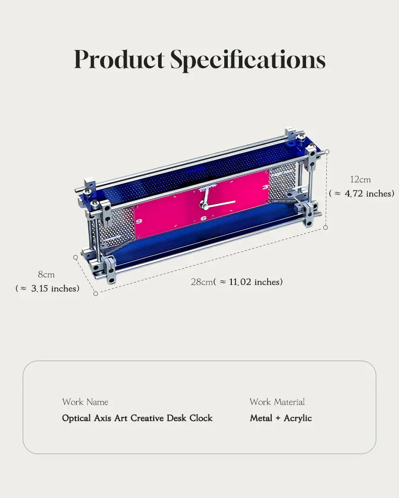 Optical Axis Art Creative Desk Clock