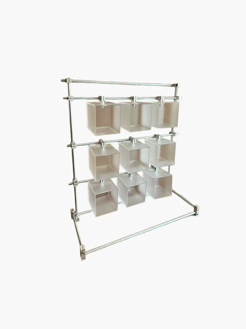 Optical Axis Acrylic 9-Grid Display Stand