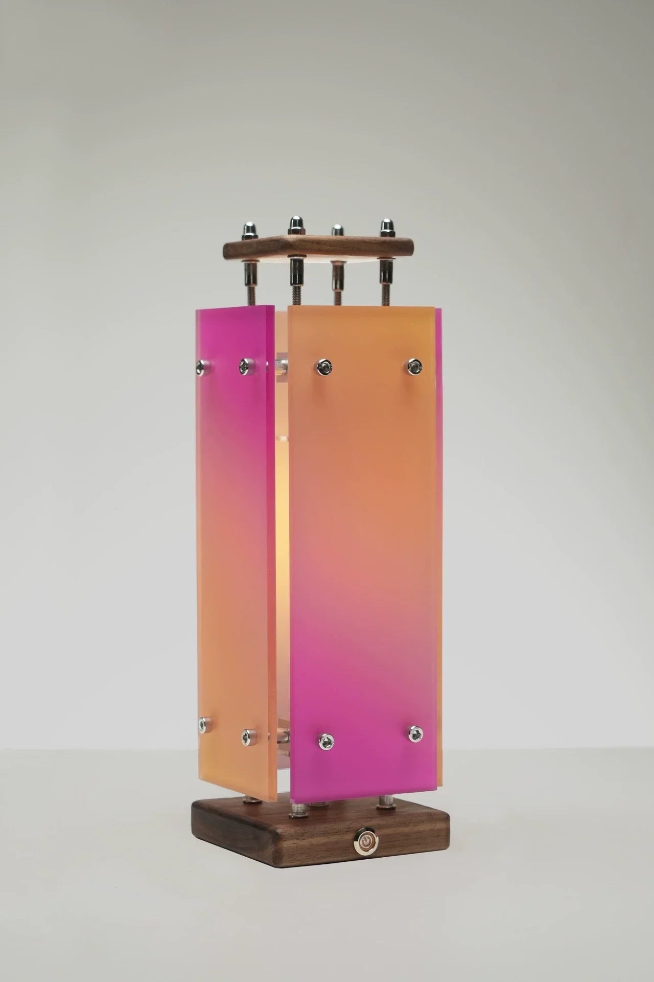 Optical Axis Acrylic Black Walnut Wood Ambient Lamp